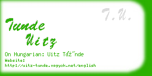 tunde uitz business card